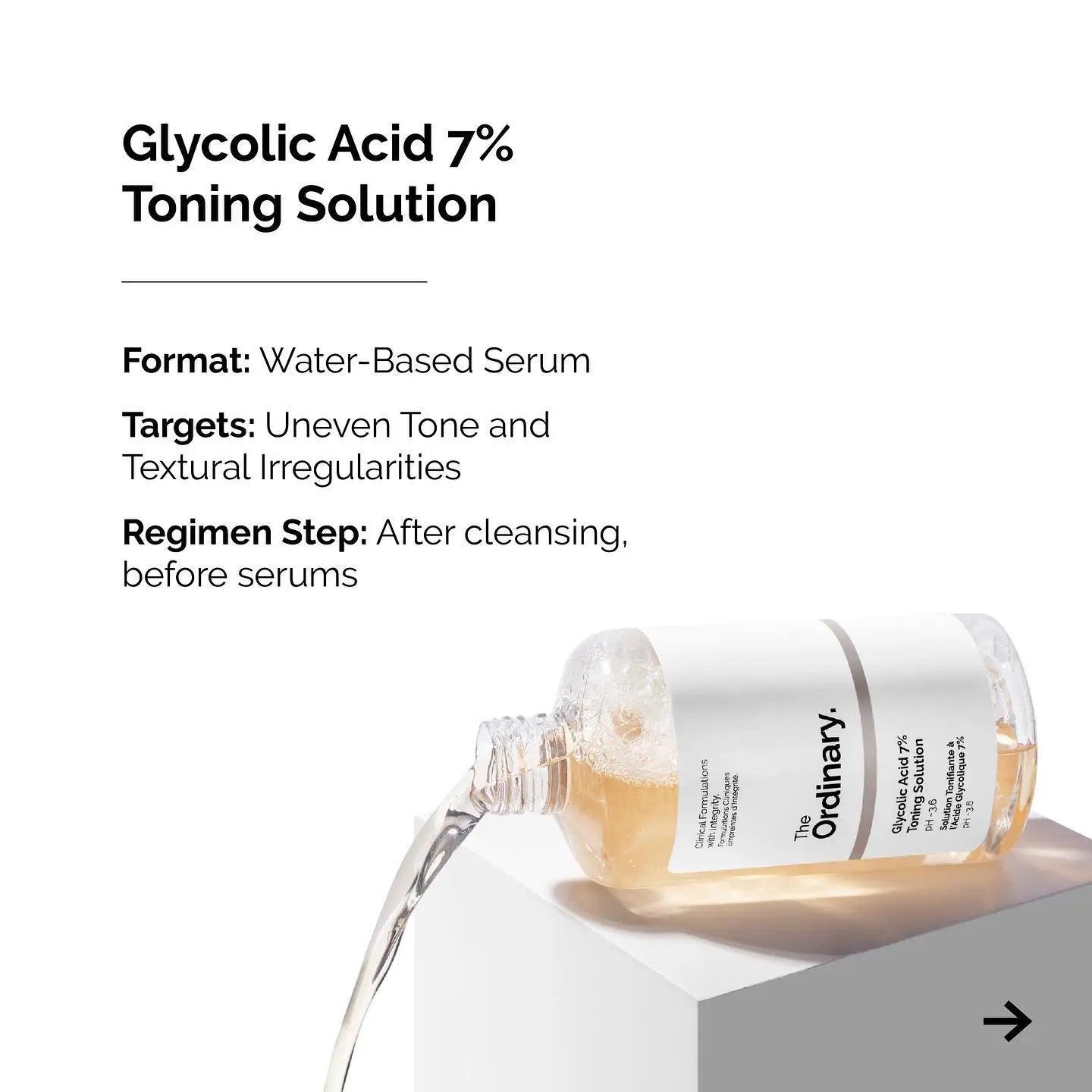 The Ordinary Glycolic Acid 7% Toning Solution Glamour Glow