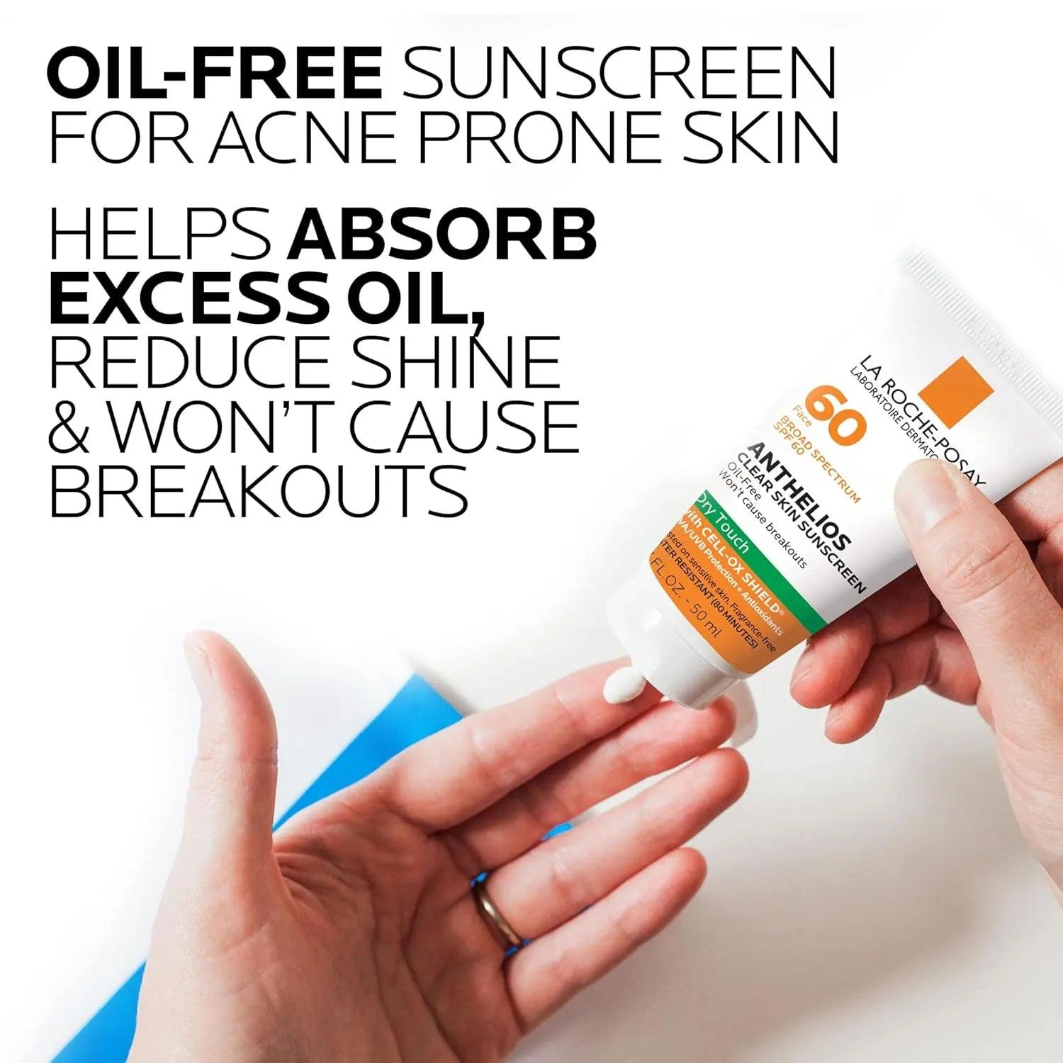 La Roche-Posay Anthelios Clear Skin Oil Free Sunscreen SPF 60 ( Original Factory Leftover ) Glamour Glow