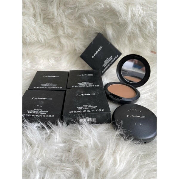 MAC STUDIO FIX POWDER PLUS FOUNDATION+lipstick gift ( Original Factory Leftover ) Glamour Glow