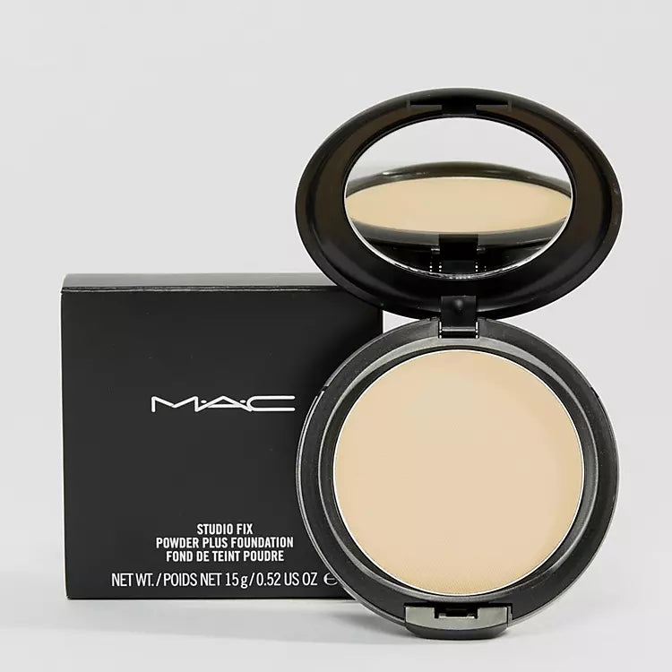 MAC STUDIO FIX POWDER PLUS FOUNDATION+lipstick gift ( Original Factory Leftover ) Glamour Glow