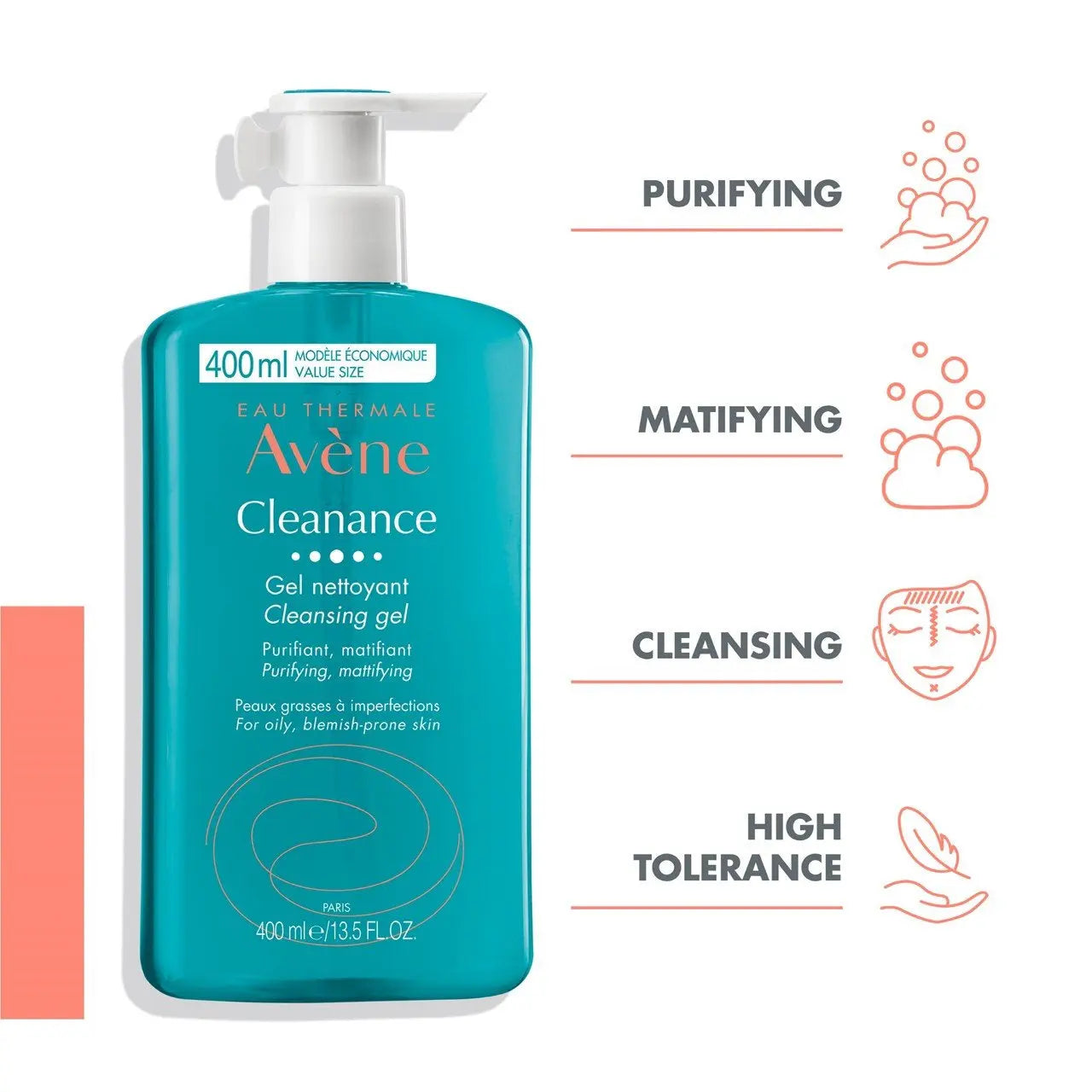 Avene Cleananc Cleansing Gel: Deep Cleanse for Oily & Acne-Prone Skin (400ml) Glamour Glow 