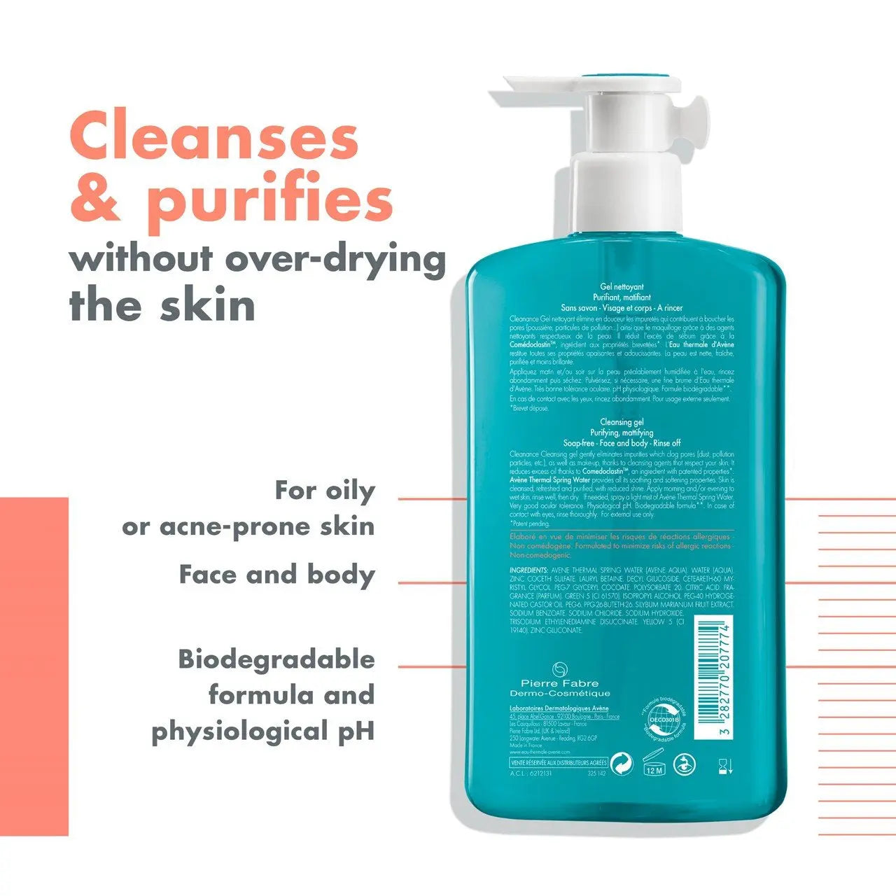 Avene Cleananc Cleansing Gel: Deep Cleanse for Oily & Acne-Prone Skin (400ml) Glamour Glow 