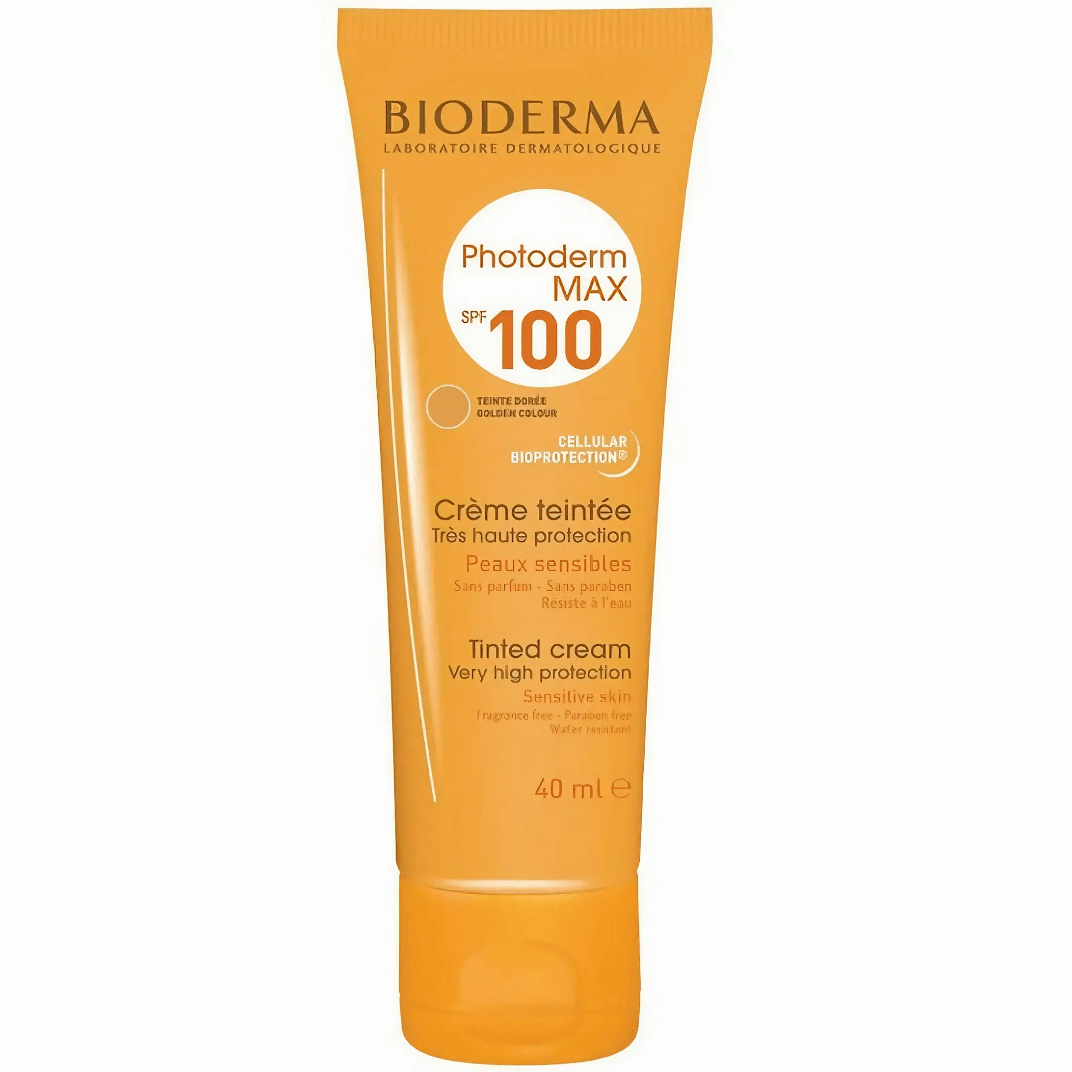 Bioderma Photoderm MAX Sunscreen Cream SPF 100 Golden Tint for Normal to Dry Sensitive Skin, 40ml ( Original Factory Leftover ) Glamour Glow 