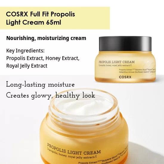 COSRX - Full Fit Propolis Light Cream 65ml ( Original Factory Leftover ) Glamour Glow