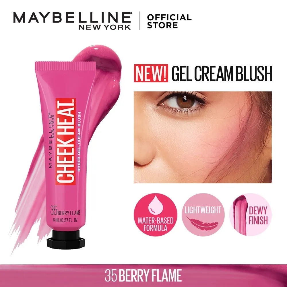 MAYBELLINE Cheek Heat Gel Cream Blush - Berry Flame