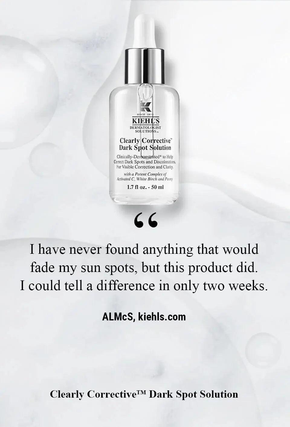 Kiehl's Clearly Corrective Dark Spot Solution Serum ( Original Factory Leftover ) Glamour Glow 