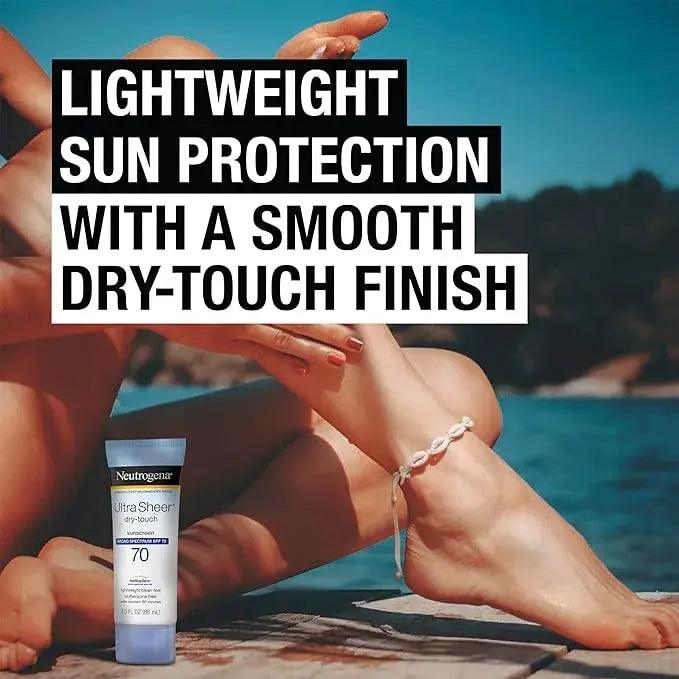 Neutrogena Ultra Sheer Dry-Touch: Weightless Sun Protection, All Day Long (SPF 70) ☀️️ Glamour Glow 