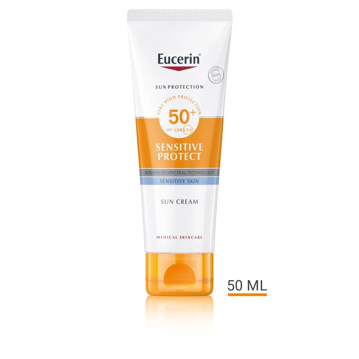 EUCERIN- Sun Face Sensitive Protect Cream SPF 50 ( Original Factory Leftover )+ Glamour Glow