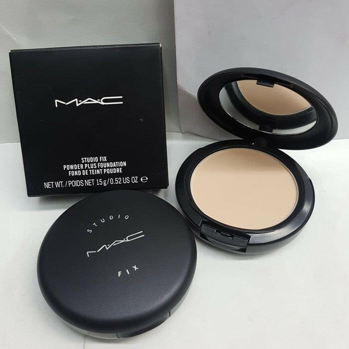 MAC STUDIO FIX POWDER PLUS FOUNDATION+lipstick gift ( Original Factory Leftover ) Glamour Glow