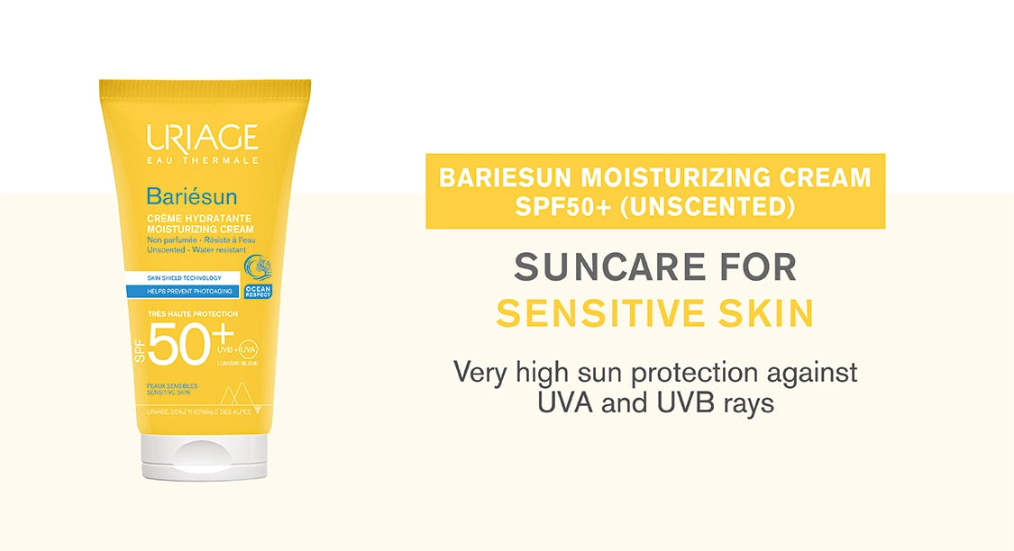 Uriage Bariésun Moisturizing Cream SPF50+ Unscented (50ml) Glamour Glow